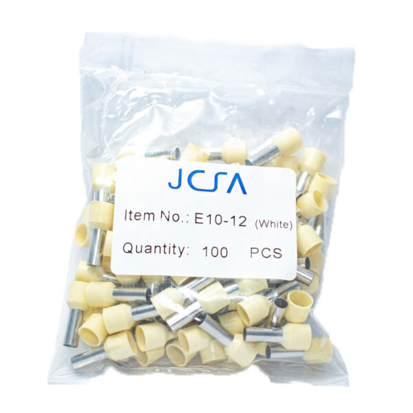 TERMINAL 10MM TUBULAR BLANCO - JCSA