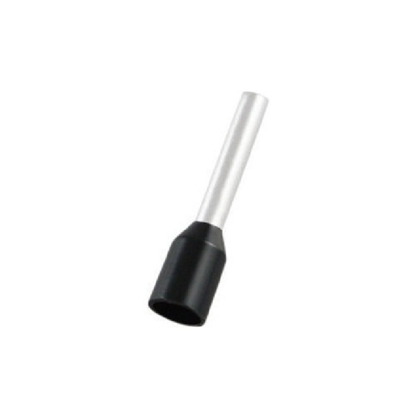 TERMINAL 6MM TUBULAR NEGRO - JCSA - Imagen 2